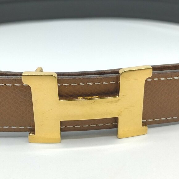 Hermes Belt Mini Constance Reversible Gold-tone - Picture 7 of 13